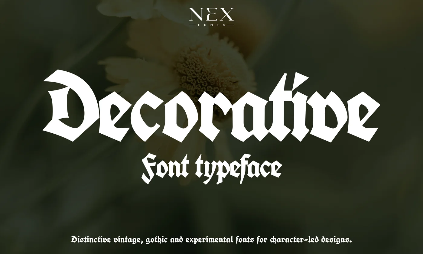Decorative font category preview