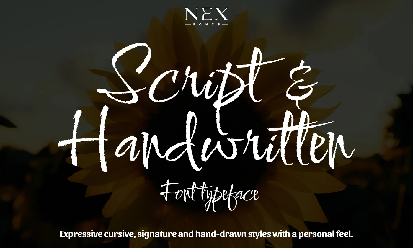 Script & Handwritten font category preview